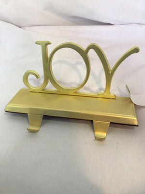 Stocking Hanger Gold Metal Joy Holiday Item