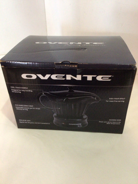 Electric Black Ceramic Warmer Gravy Boat