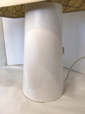 Retro White Ceramic Cylinder Lamp