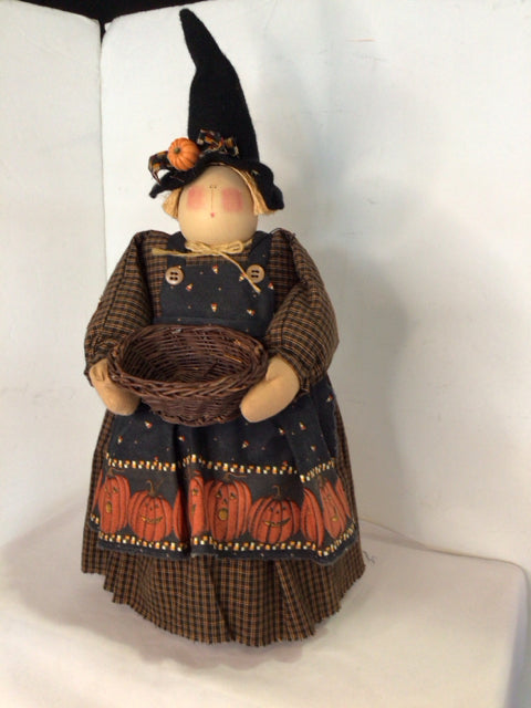 Fall Brown/Orange Fabric Pilgrim Statue