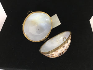 Brown/White Shell Trinket Box