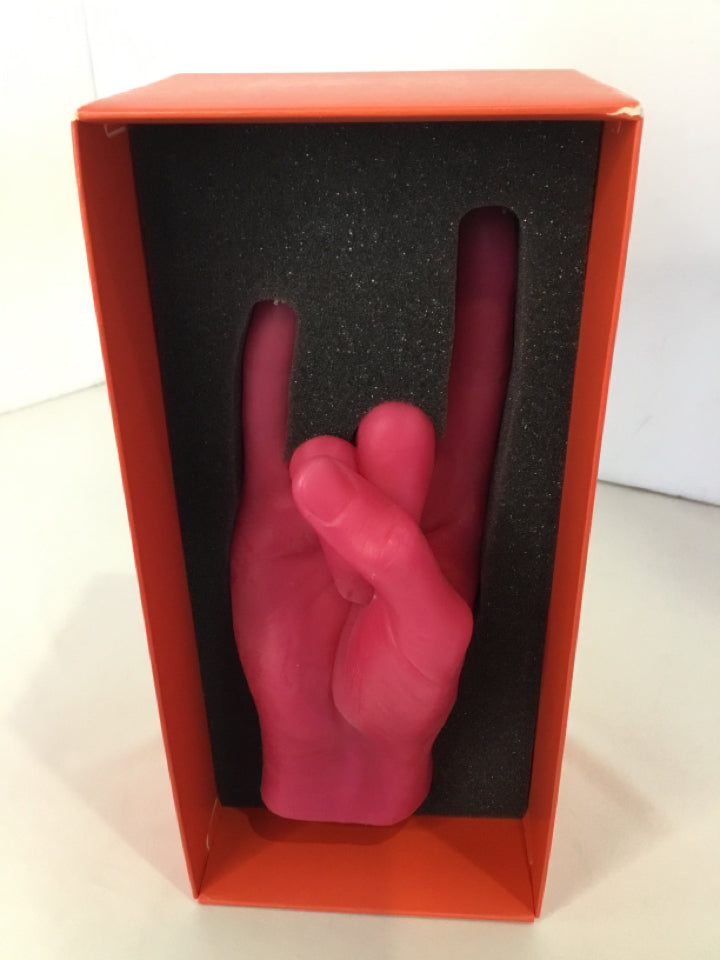 Pink Wax Hand Candle