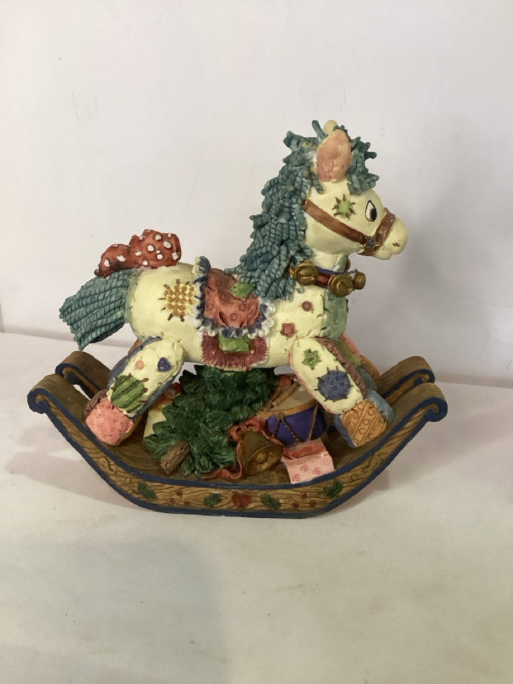 House of Lloyd's Figurine Multi-Color Rocking Horse Holiday Item