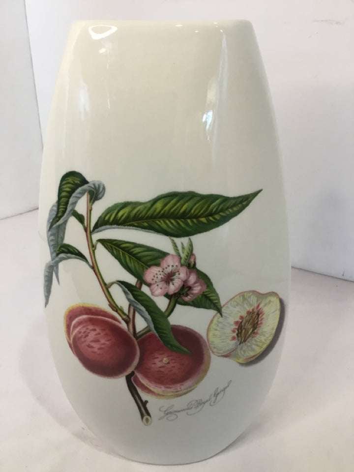 Portmeirion Botanical White/Pink Fruit Vase