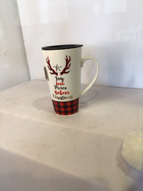 Coffee White/Red Ceramic Holiday Item