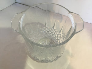 Clear Cut Crystal Ice Bucket