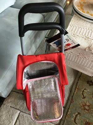 Rolling Insulated Red Cart