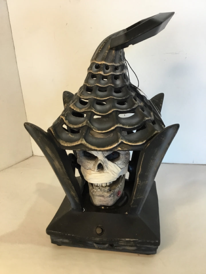 Halloween Gray Plastic Skeleton Lanterns Holiday Item