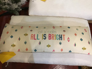 Pillow Cream/Multi Words Holiday Item