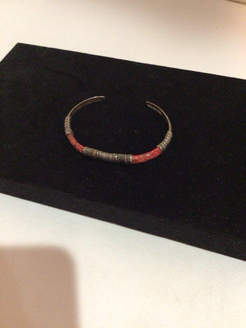 Silver/Red Bracelet