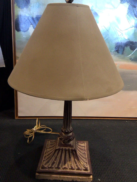 Tan/Brown Resin Lamp