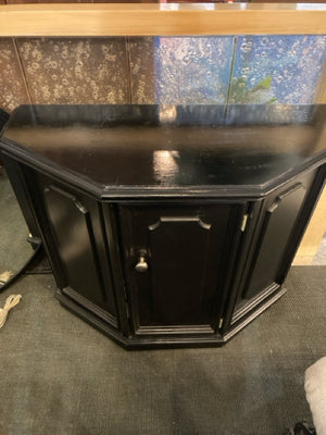 Black Wood Lacquer As Is Cabinet