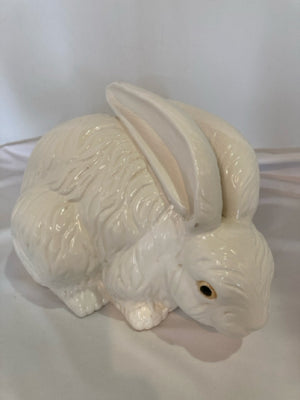 Cream Ceramic Bunny Statue