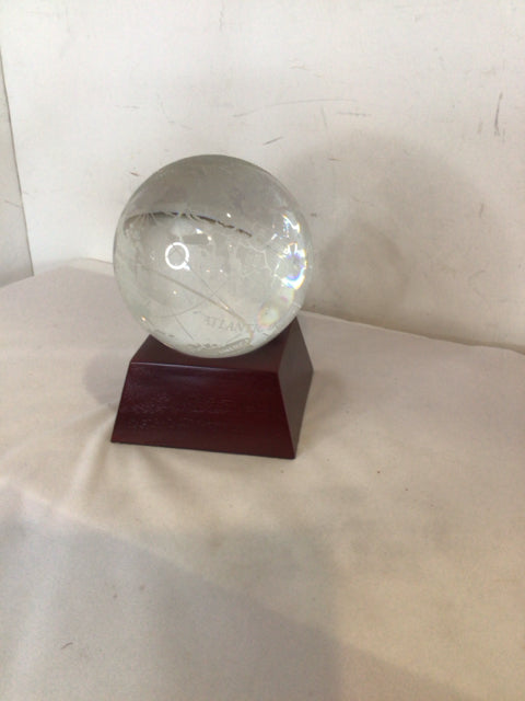 Clear/Brown Glass On Base w/Box Globe