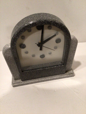 Modern Gray Faux Stone Arched Clock