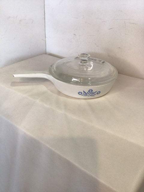 Corningware Sauce White/Blue Glass Flowers Dish