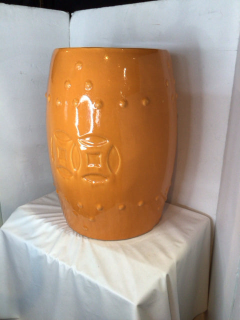 Stool Orange Porcelain Garden