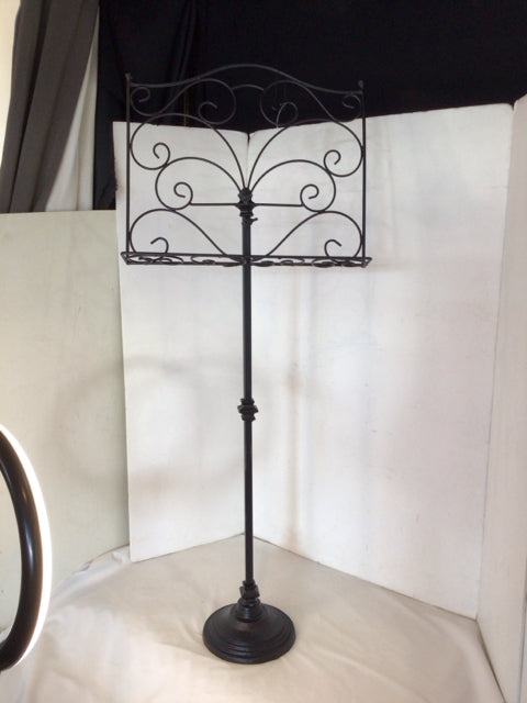 Adjustable Metal Music Scroll Black Stand