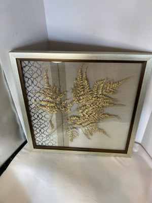 Framed Fern Gold Wall Decoration Art