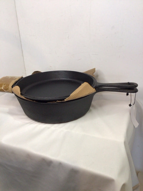 Kitchen HQ Cast Iron Lidded Pan