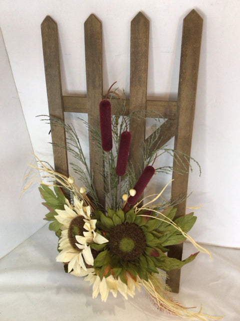Autumn Brown/White Sunflower Wall Hanging Art