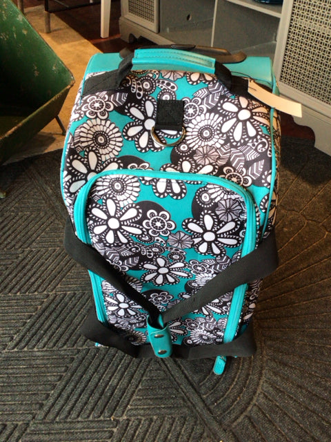 Fabric Blue/Black Floral Luggage
