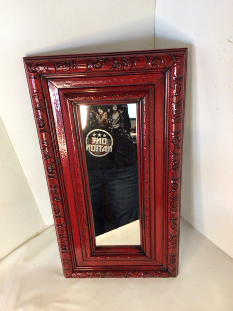 Red Wood Mirror