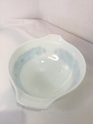 Pyrex Vintage Mixing White/Blue Glass Bowl