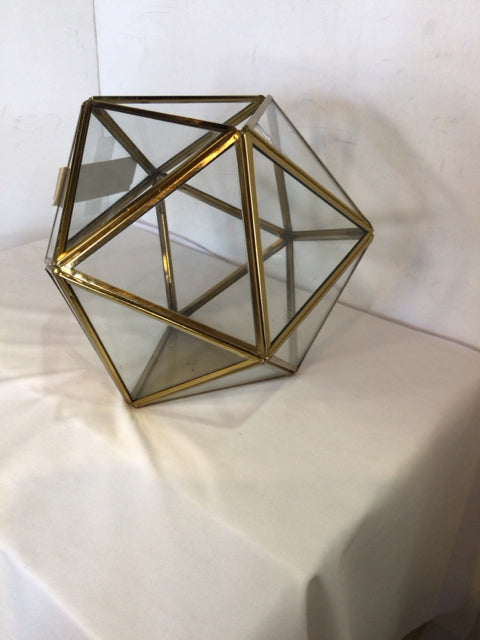 Clear/Gold Glass AS IS Terrarium