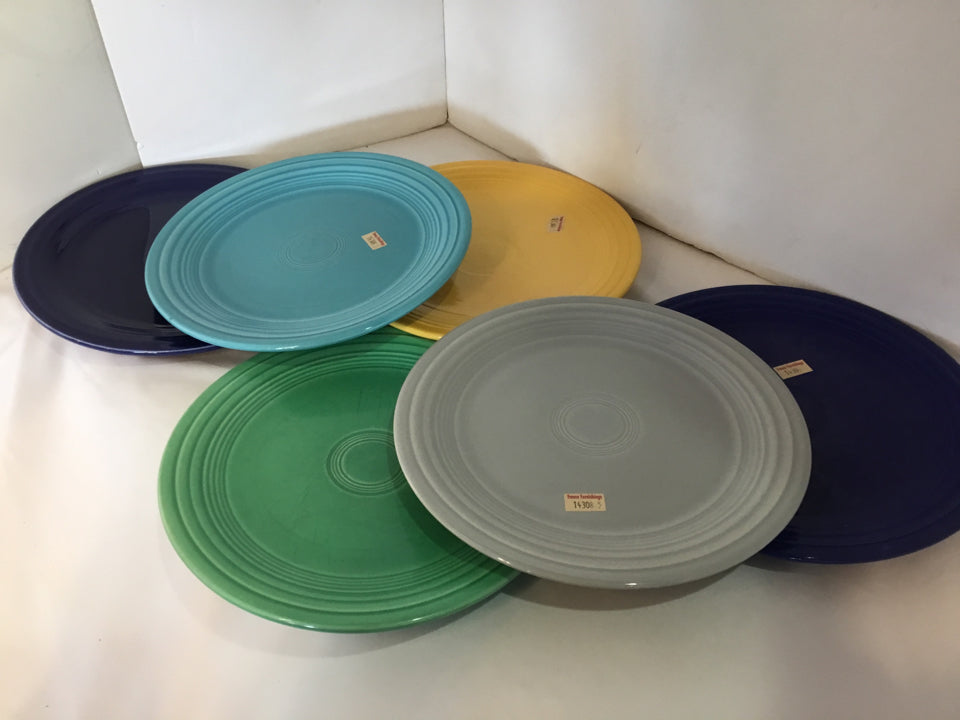 Fiesta Vintage Set of 6 Multi Stoneware Plate Set