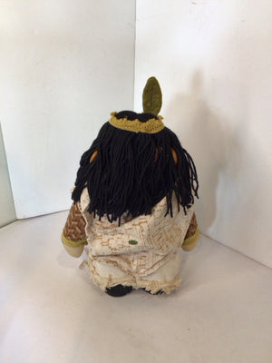 Fall Brown/Multi Cloth Figure Indian Holiday Item