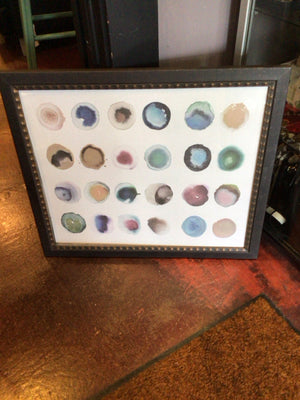 Modern Multi-Color Circles Framed Art