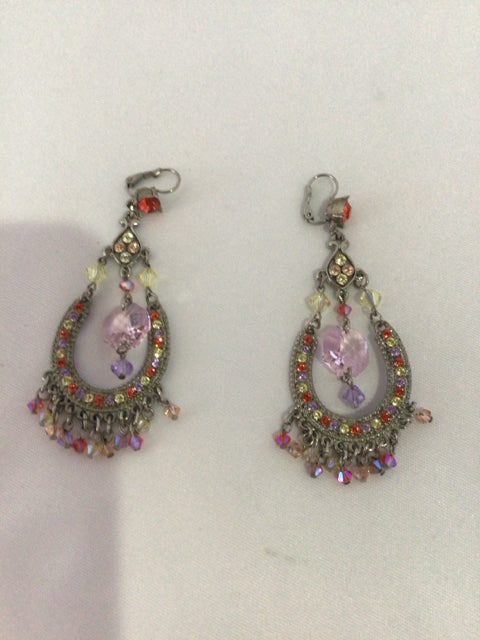 Henri Bendel Crystal Multi-Color Earrings
