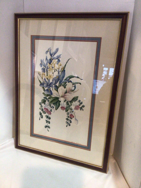 Botanical Blue/White Framed Art