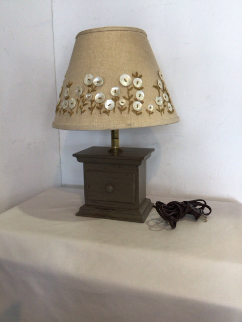 Gray Wood Lamp