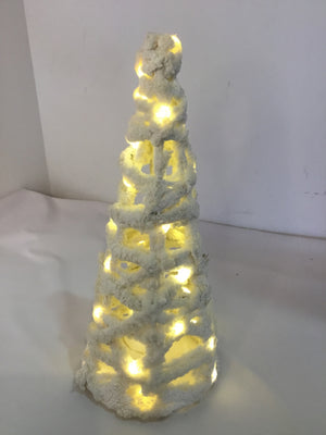 Battery Operated White Metal Tree Light up Holiday Item