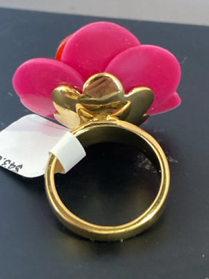 Kate Spade Magenta Flower Crystal Ring