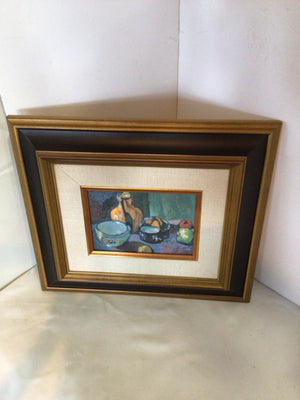 Ethan Allen Still Life Blue/Multi Framed Art