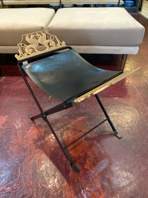 Grecian Metal Griffin Black Bench