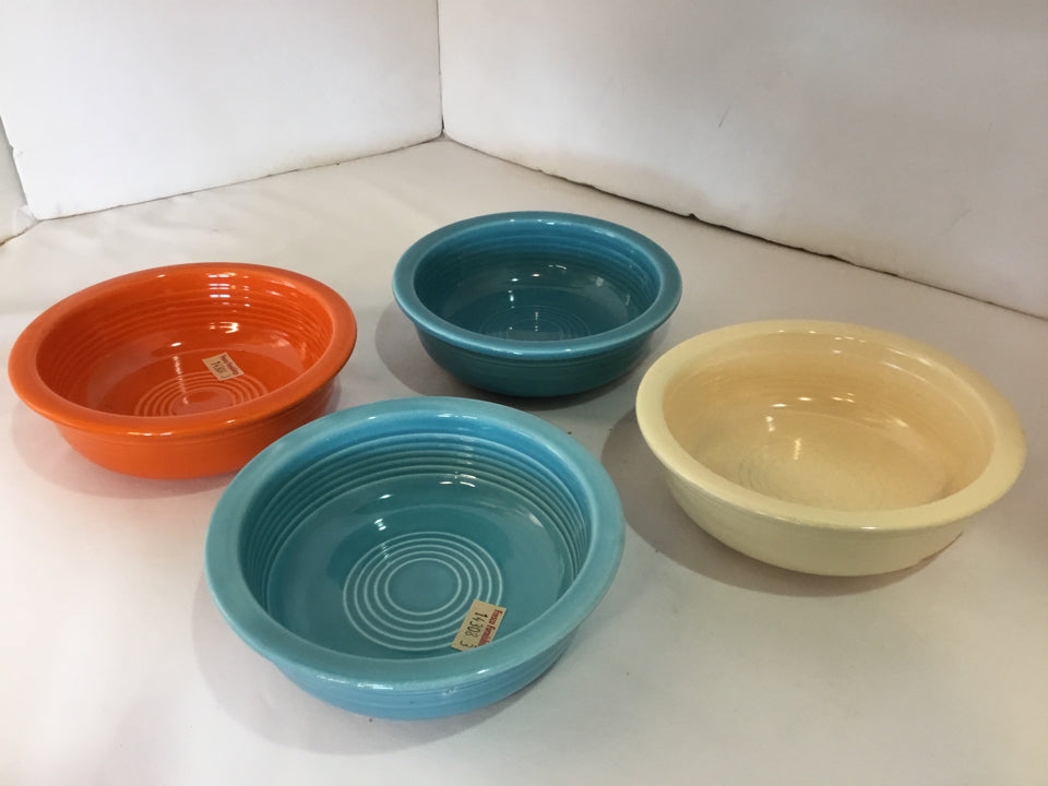 Fiesta Set of 4 Multi Stoneware Vintage Bowl Set