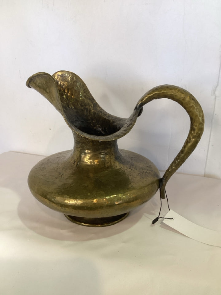 Italian Brass Metal Hammered Pitcher