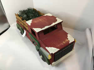 Red/Green Wood Truck Holiday Item