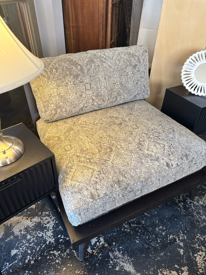 Arhaus Oriental Wood Black/Gray Chair