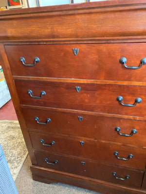 5 Drawer AS IS Cherry Dresser/Chest