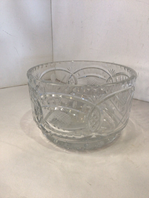 Vintage Clear Cut Crystal Golf Bowl