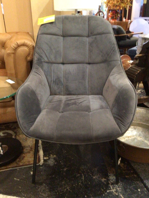 Lounge Velour Gray Chair