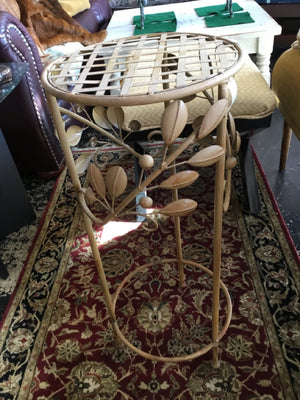 Tan Metal Plant Stand