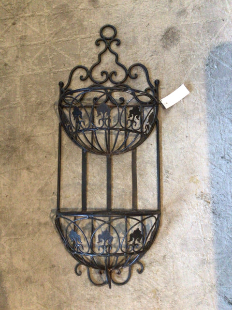 Black Wrought Iron Pocket Plant Holder
