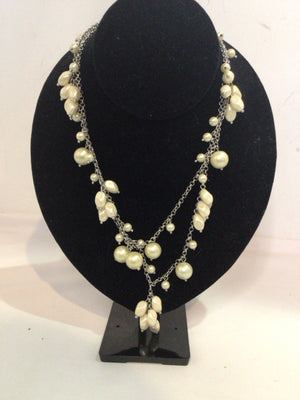 Silver/White Pearl Necklace