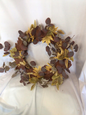 Tan/Brown Leaf Wreath